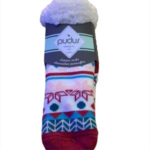 Ultra Plush Pudus Soft And Cozy Graphic Holiday Gripper Bottom Slipper Socks